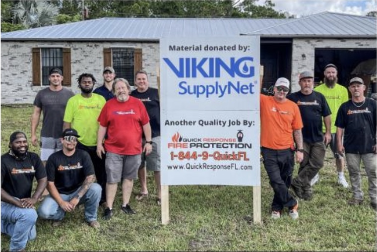 Firefighter Jon Rocasi and his family are now protected by residential sprinklers, thanks to AFSA
Florida Chapter members.